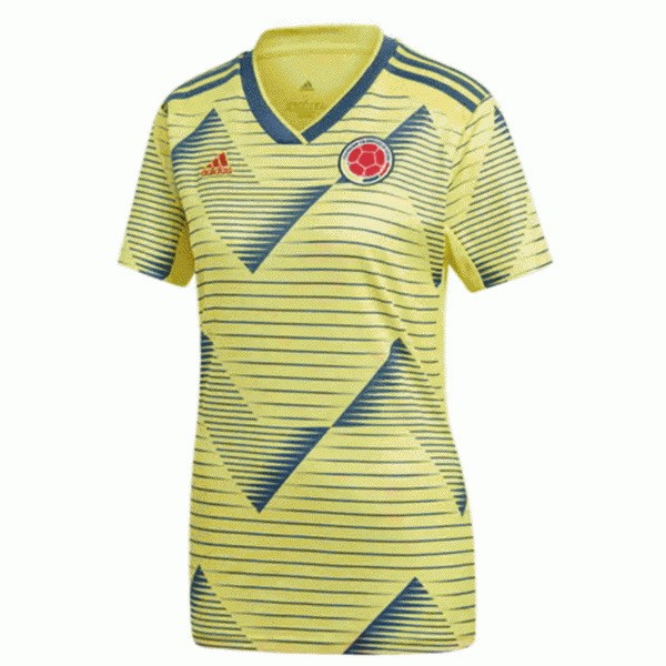 Camiseta Colombia 1ª Kit Mujer 2019 Amarillo